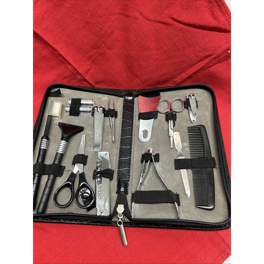 Men's Stainless Steel Manicure Grooming Travel Kit Brand New
